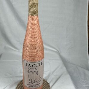 Pink Wrapped Decorative Bottle Accent